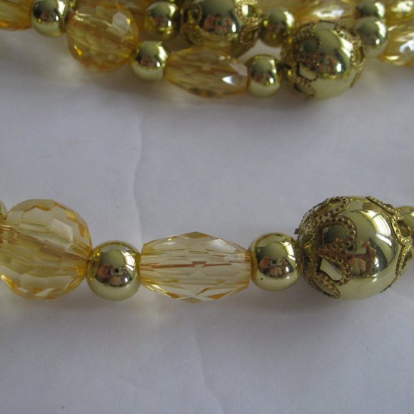 LED Lighted Bead Christmas Garland Amber Lights Meil Creations 9 Feet Battery Op - Picture 8 of 14